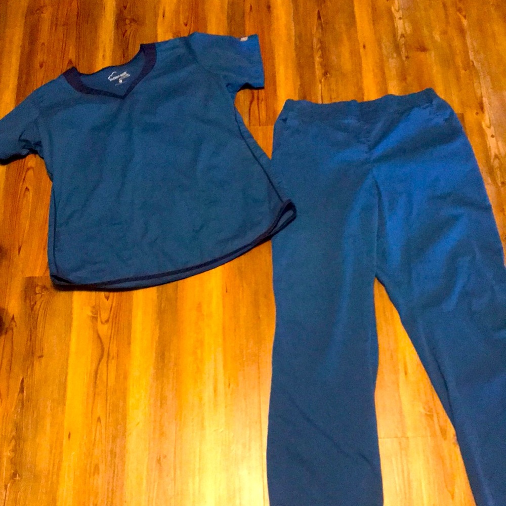 Large teal scrubs